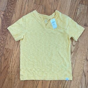NWT Boys Gap Notch Yellow Striped Short Sleeve Tee